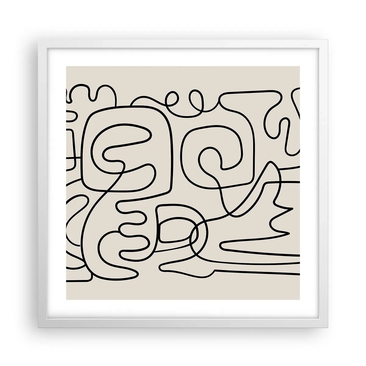 Poster în ramă albă - Pe traseu - 50x50 cm