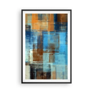 Poster în ramă neagră - Prin valul albastru - 61x91 cm