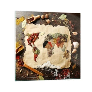 Tablou pe sticlă - Toate gusturile lumii - 40x40 cm