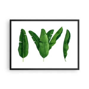 Poster în ramă neagră - Simetrie verde - 70x50 cm