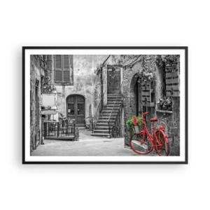 Poster în ramă neagră - Alee din Toscana - 100x70 cm