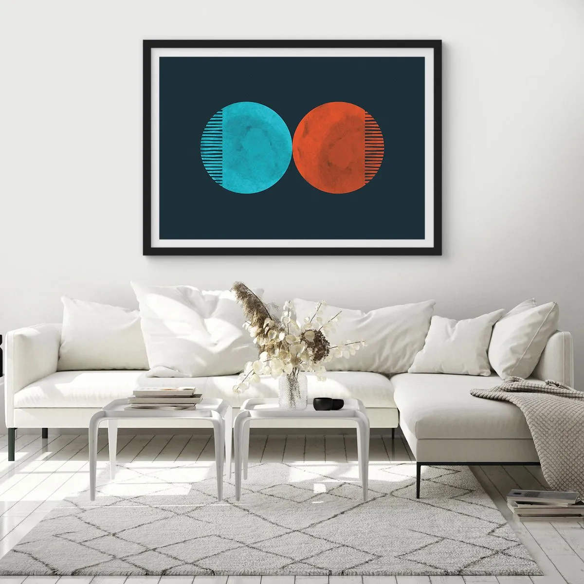 Poster în ramă neagră - Doar geometrie? - 91x61 cm