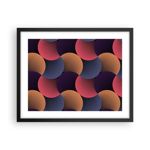 Poster în ramă neagră - Într-un ritm de cerc - 50x40 cm
