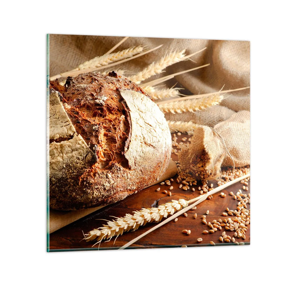 Tablou pe sticlă - Apetisantă, parfumată, crocantă - 70x70 cm