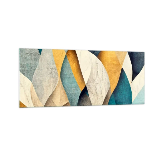 Tablou pe sticlă - Ritm și ondulare - 100x40 cm