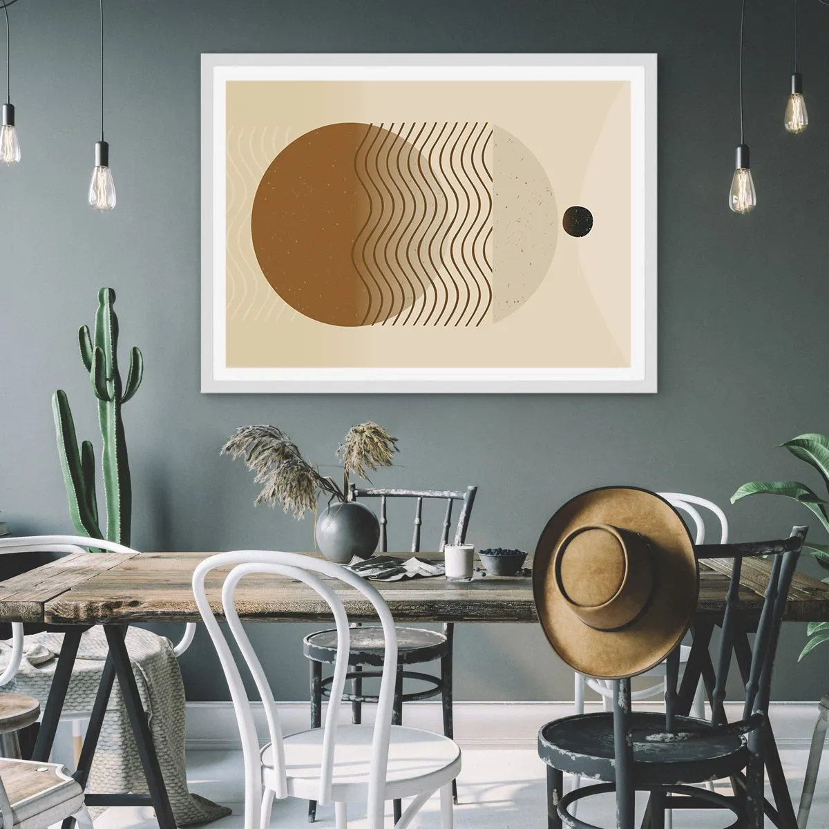 Poster în ramă albă - Despre originea figurilor geometrice - 70x50 cm