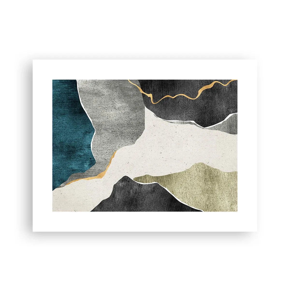 Poster - Compoziție mozaic cu fir de aur - 40x30 cm