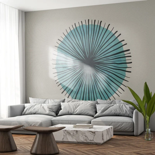 Tapet Autoadeziv Deluxe Sticker - Radiant pe albastru - Abstracția, Bucată, Artă Modernă - 100x70 cm