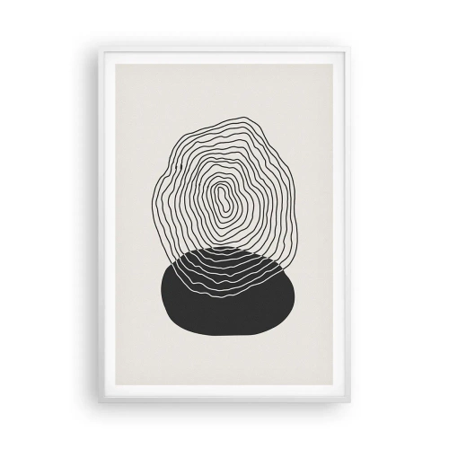 Poster în ramă albă - Persistență și vibrațiile - 70x100 cm