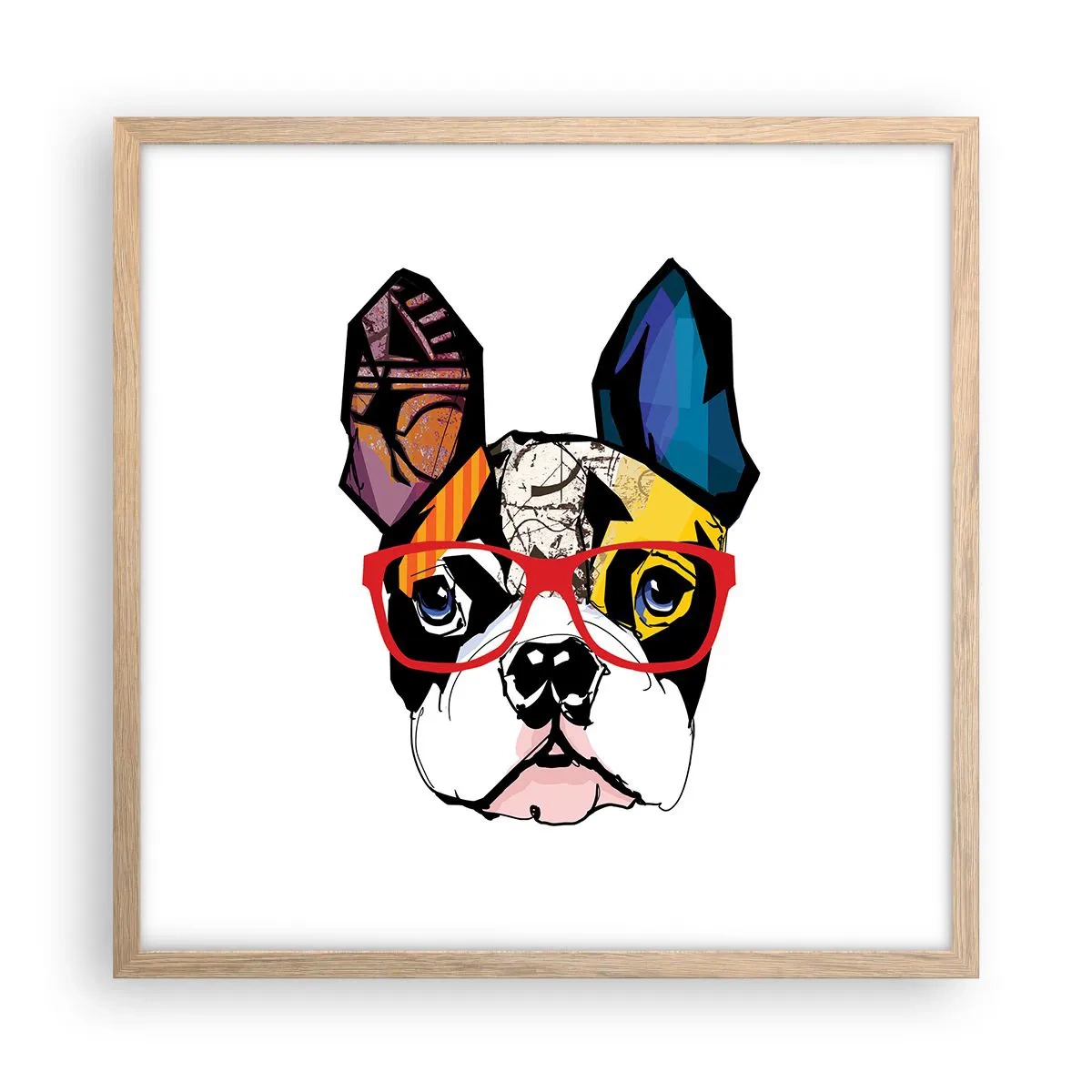 Poster în ramă de stejar deschis - Intelectualist - 50x50 cm