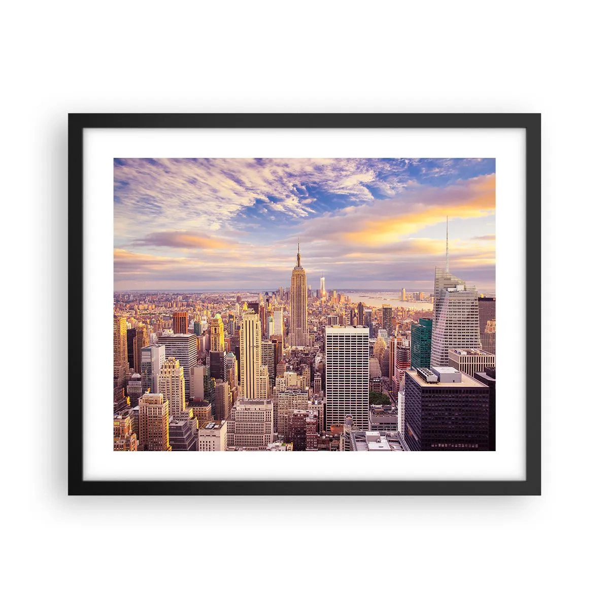 Poster în ramă neagră - Ajungeți la nori înșiși - 50x40 cm