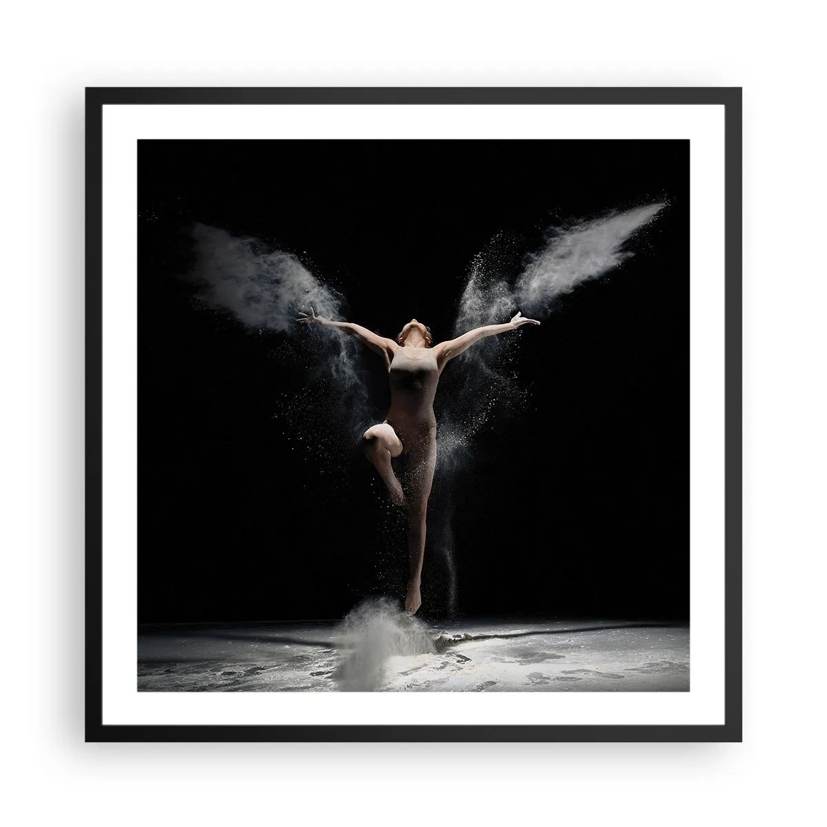 Poster în ramă neagră - Elfii există - 60x60 cm