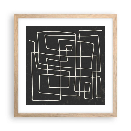 Poster în ramă de stejar deschis - Nu atât de simplu - 40x40 cm