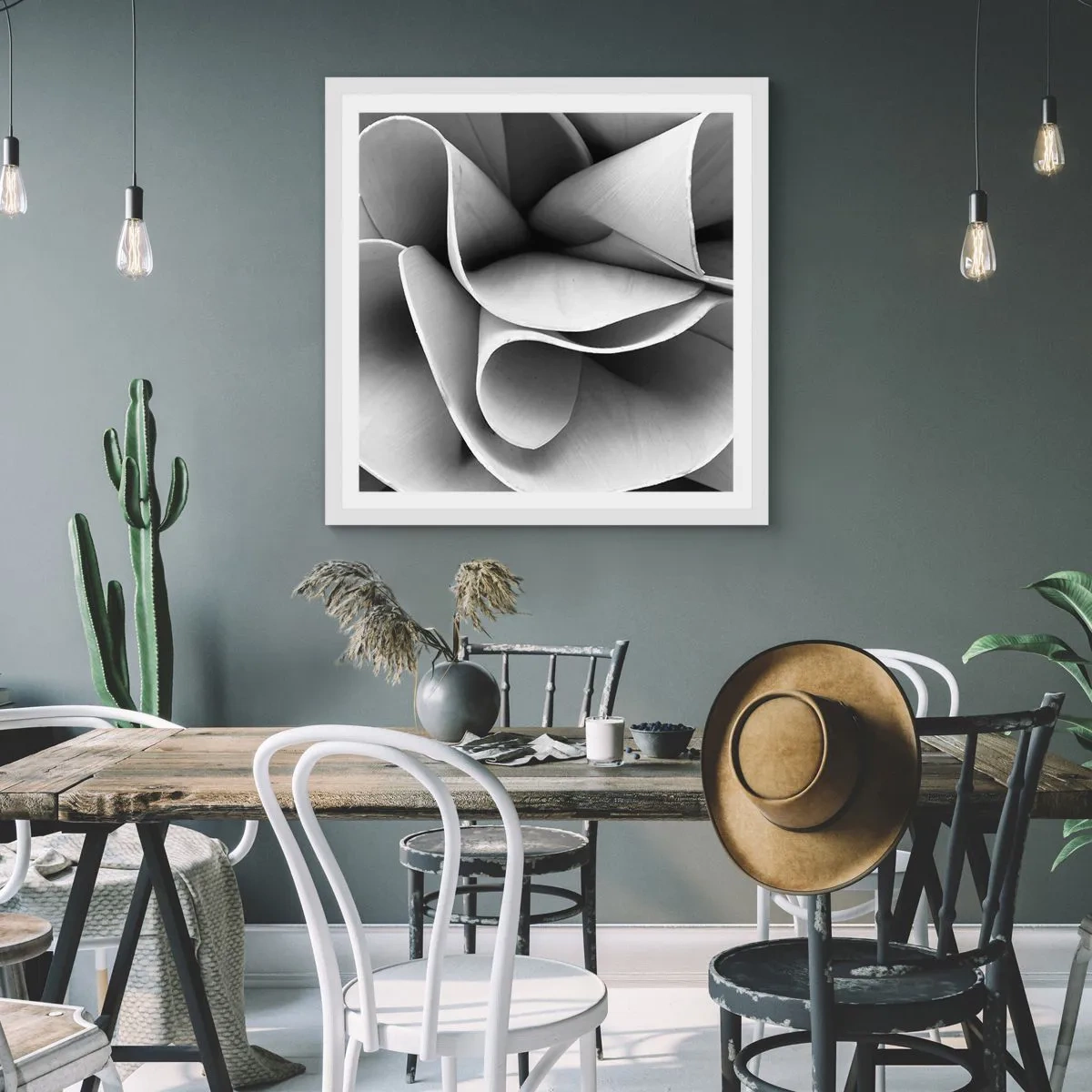 Poster în ramă albă - Se întâmplă în spațiu - 50x50 cm