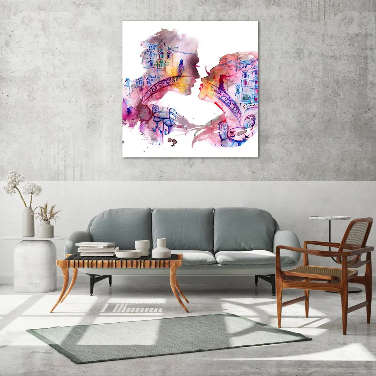 Tablou pe sticlă - Podul secret al suspinelor - 40x40 cm