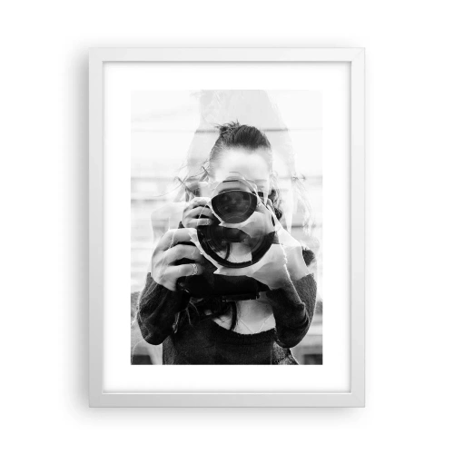 Poster în ramă albă - Creator și material - 30x40 cm