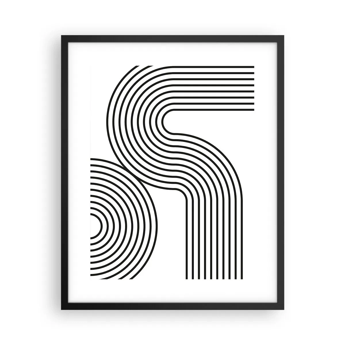 Poster în ramă neagră - Pe o curbă - 40x50 cm