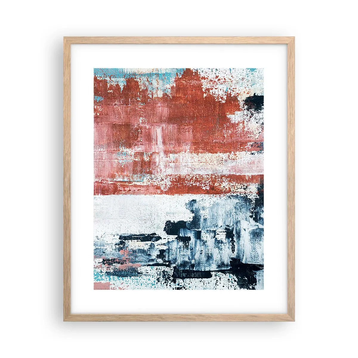 Poster în ramă de stejar deschis - Jumi-juma abstract - 40x50 cm