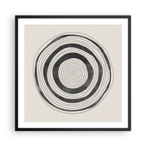 Poster în ramă neagră - Centrul cel mai important - 60x60 cm