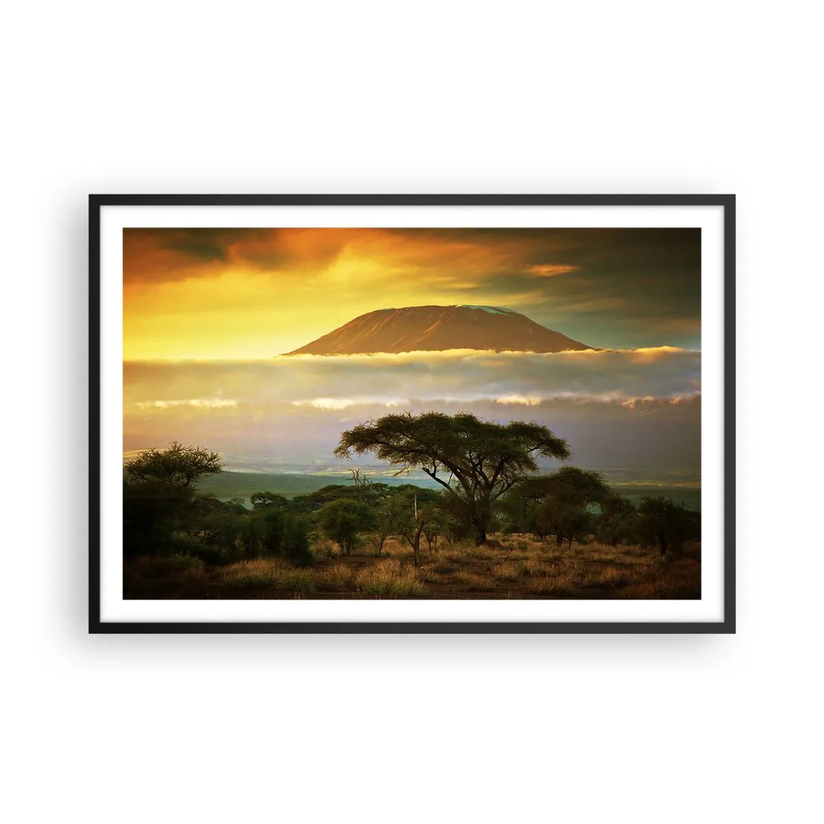 Poster în ramă neagră - Visul unui călător - 91x61 cm