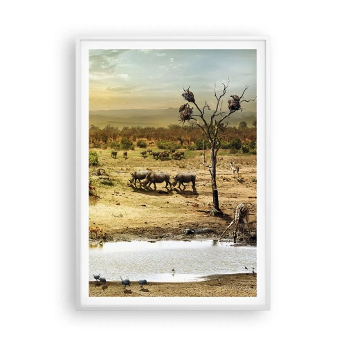 Poster în ramă albă - "Și din Eden curgea un râu..." - 70x100 cm