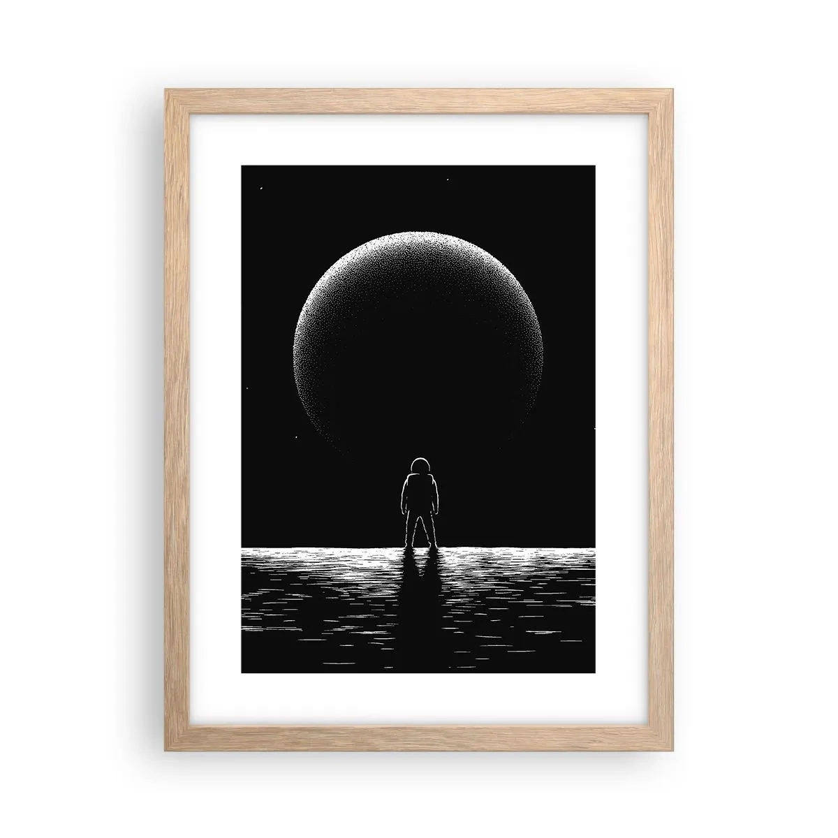 Poster în ramă de stejar deschis - Față în față - 30x40 cm