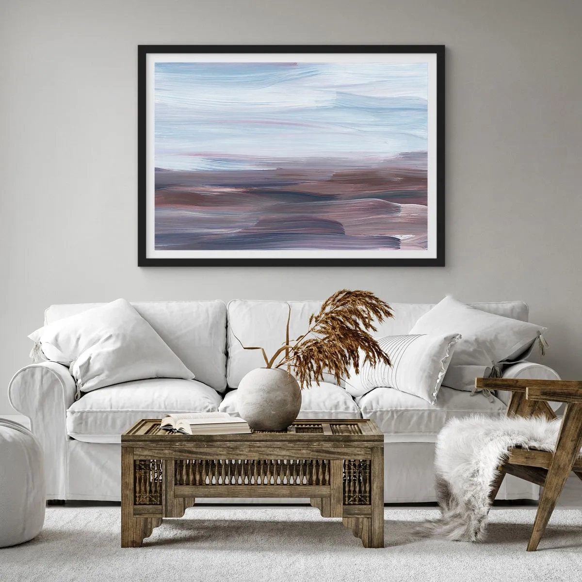 Poster în ramă neagră - Elemente: apă - 70x50 cm