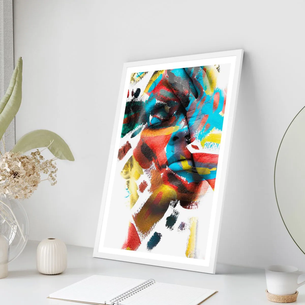 Poster în ramă albă - Personalitate colorată - 50x70 cm