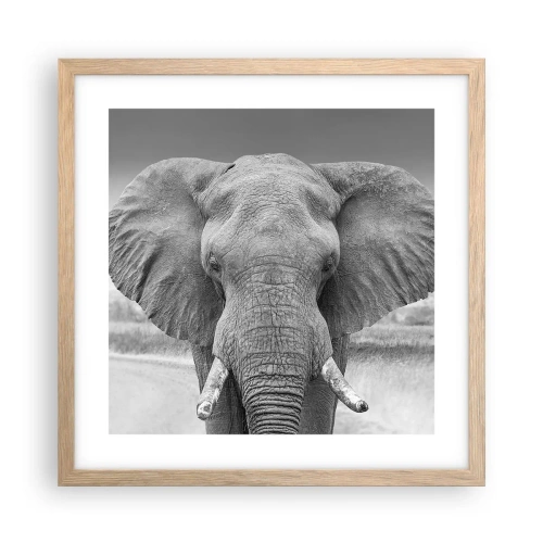 Poster în ramă de stejar deschis - Bun venit în lumea mea - 40x40 cm