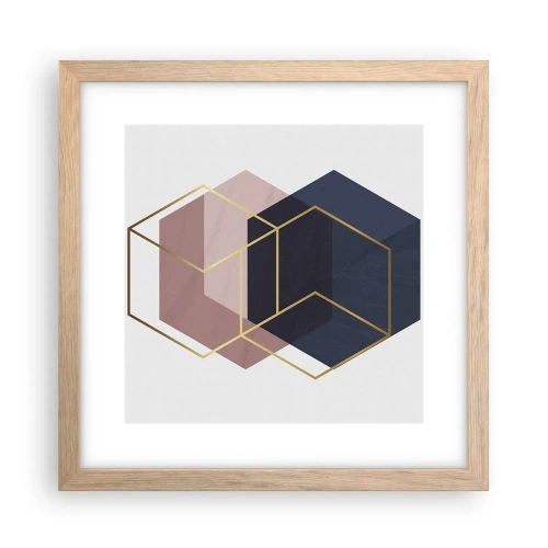 Poster în ramă de stejar deschis - Puterea simplității - 30x30 cm
