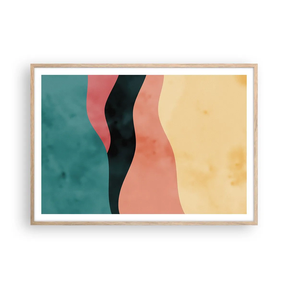 Poster în ramă de stejar deschis - Neconformitate compatibilă - 100x70 cm