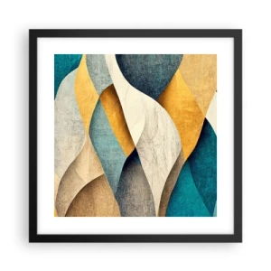 Poster în ramă neagră - Ritm și ondulare - 40x40 cm