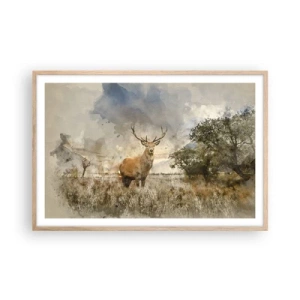 Poster în ramă de stejar deschis - Demnitate - putere - măreție - 91x61 cm