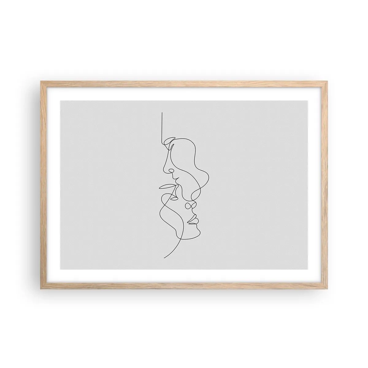 Poster în ramă de stejar deschis - Dorință vorace - 70x50 cm