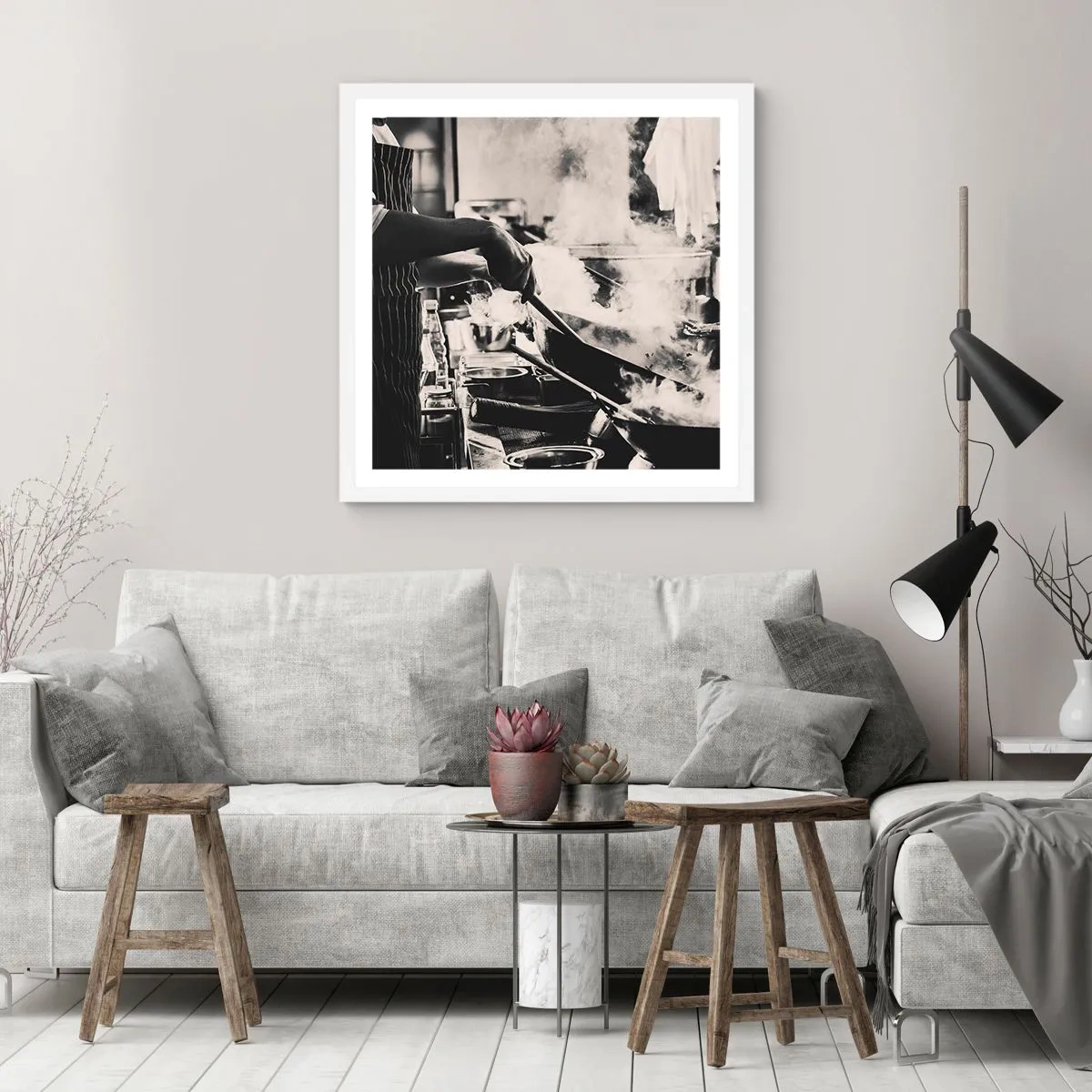 Poster în ramă albă - Alchimia aromelor - 60x60 cm