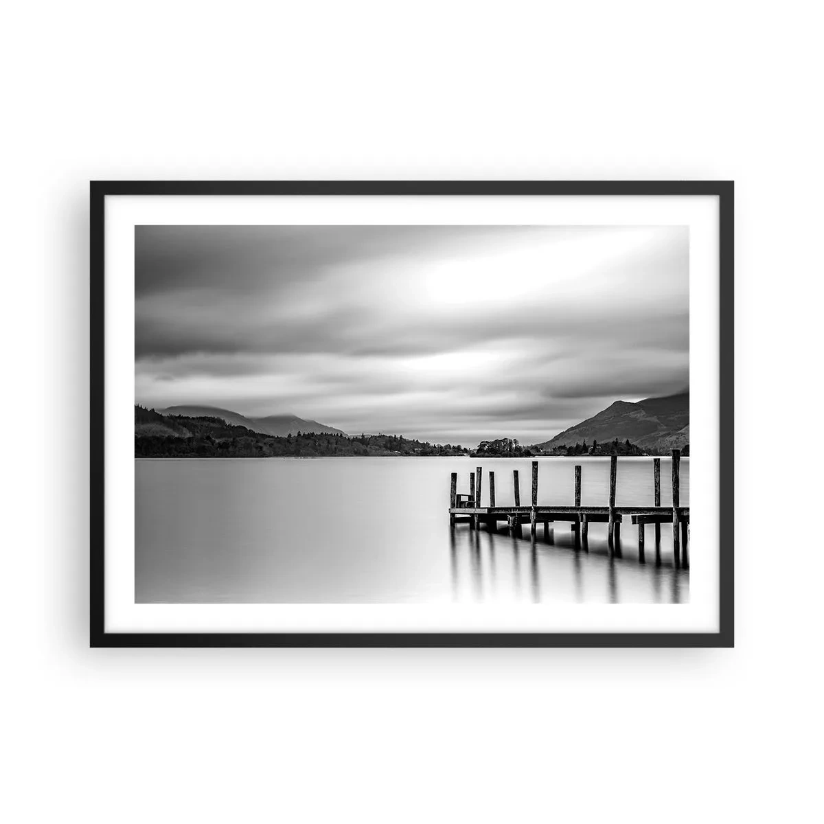 Poster în ramă neagră - Blândețe și putere - 70x50 cm