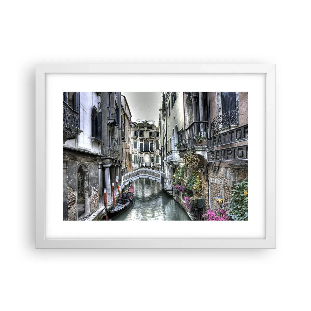 Poster în ramă albă - Timp de secole în reverie tăcută - 40x30 cm