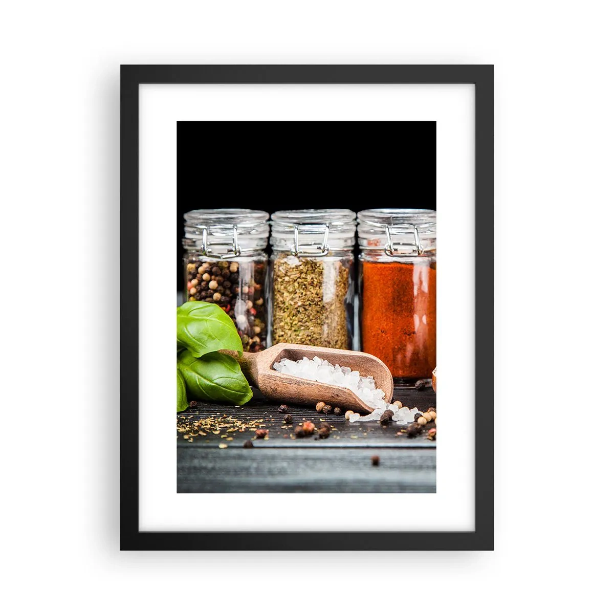 Poster în ramă neagră - Pentru a da un gust vieții - 30x40 cm