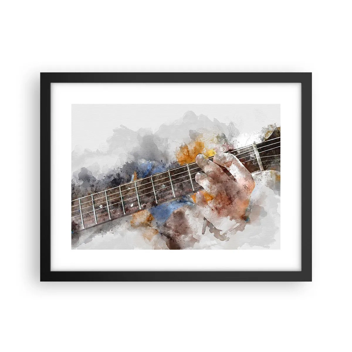 Poster în ramă neagră - Poezie între corzi - 40x30 cm