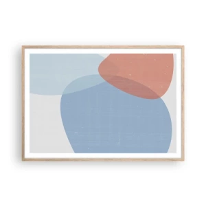 Poster în ramă de stejar deschis - Relații pastelate - 100x70 cm