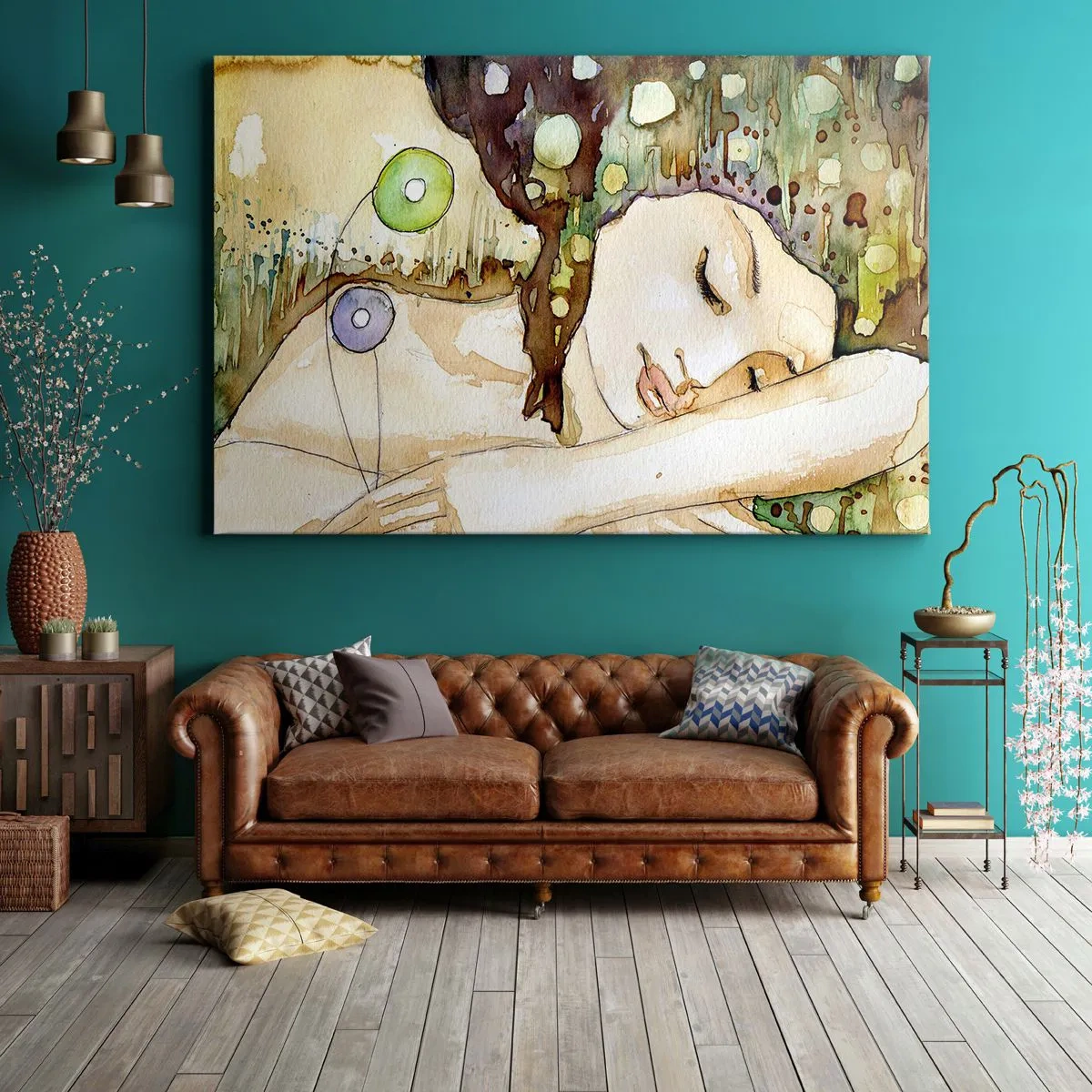 Tablou pe pânză - Visul violet smarald - 120x80 cm