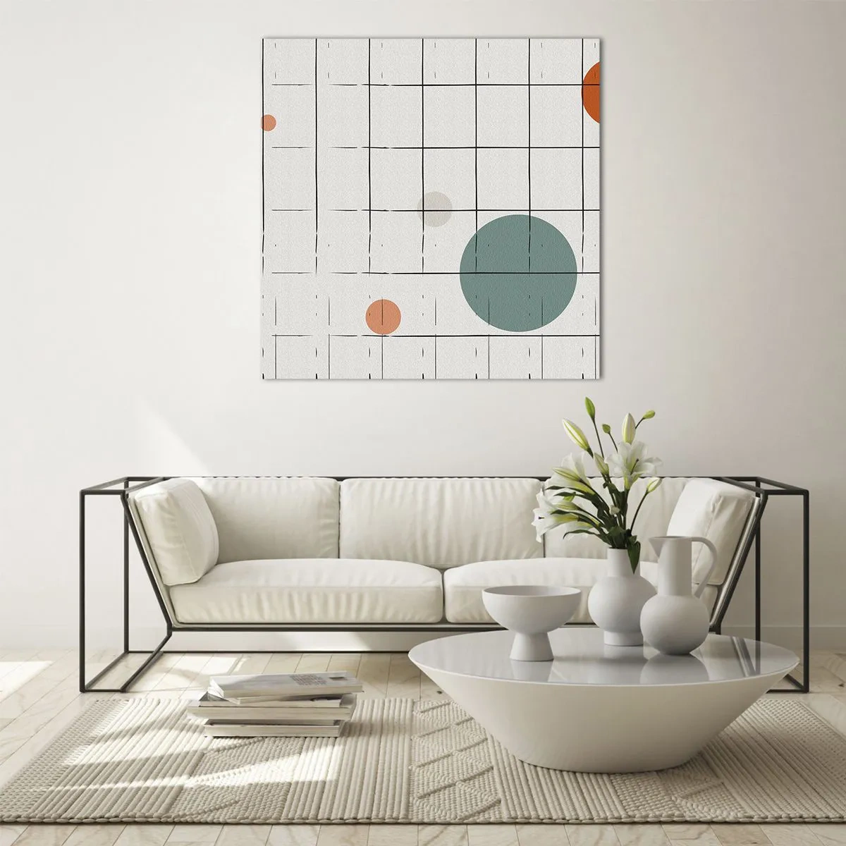 Tablou pe sticlă - În capcană. Noi sau ele? - 70x70 cm