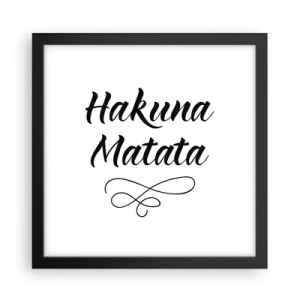 Poster în ramă neagră - Cel mai bun sfat - 30x30 cm