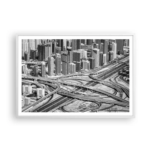 Poster în ramă albă - Dubai - orașul imposibil - 100x70 cm