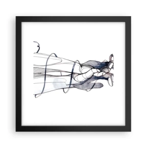 Poster în ramă neagră - Un studiu al atingerii - 30x30 cm