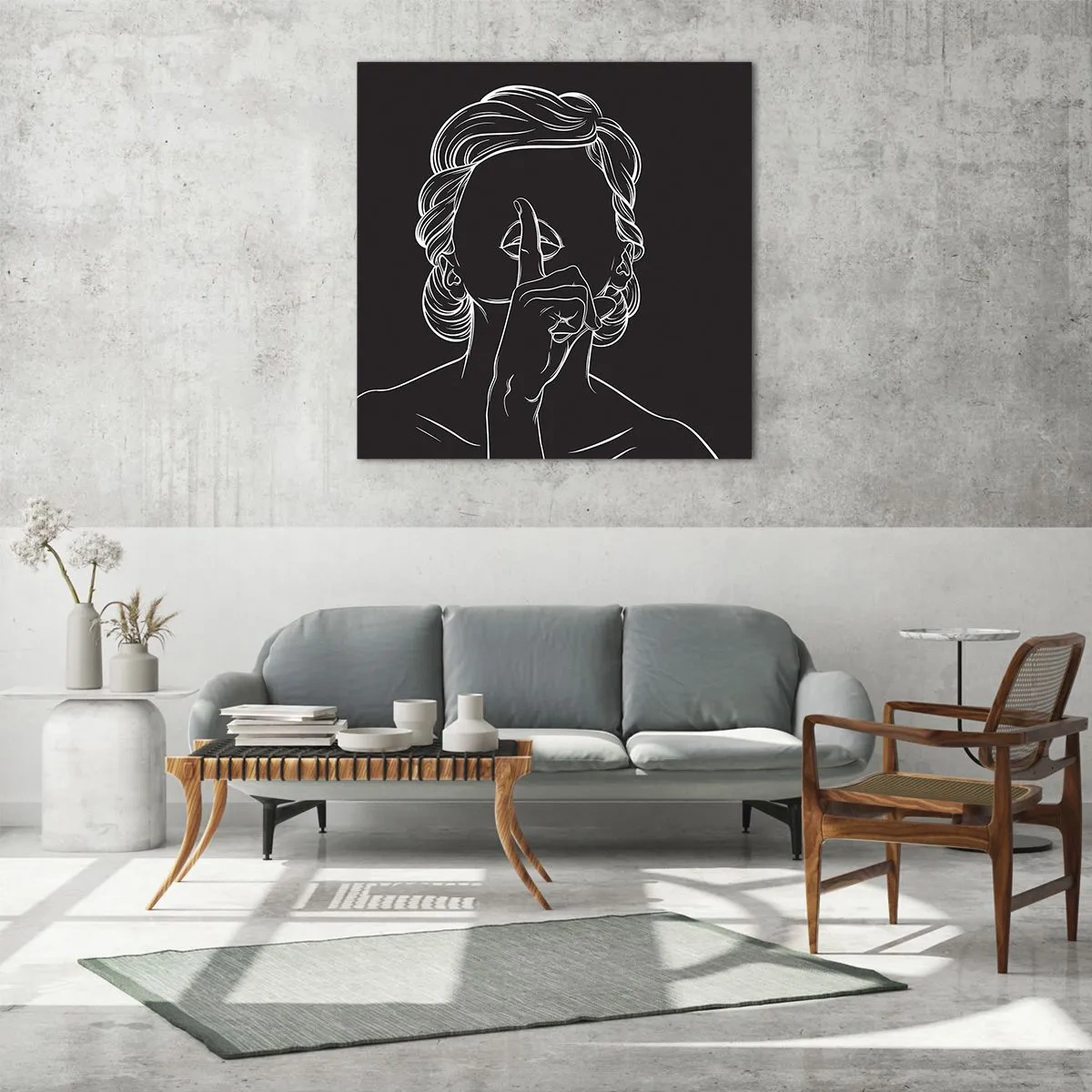 Tablou pe sticlă - Frumusețea înflorește în tăcere - 50x50 cm