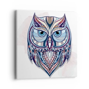Tablou pe pânză - Bufniță ornamentală artistică - 30x30 cm