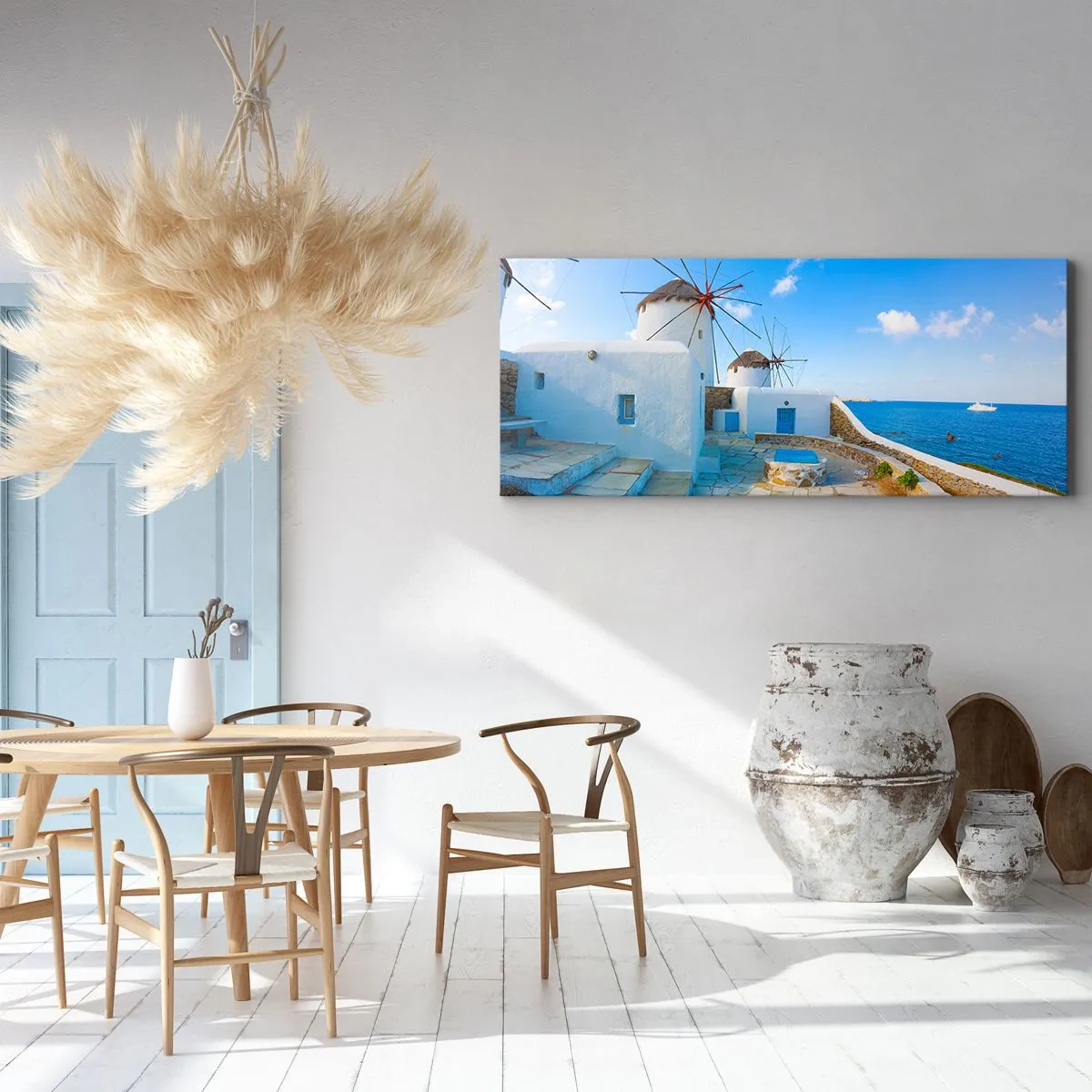 Tablou pe pânză - Vânt albastru dinspre mare - 120x50 cm