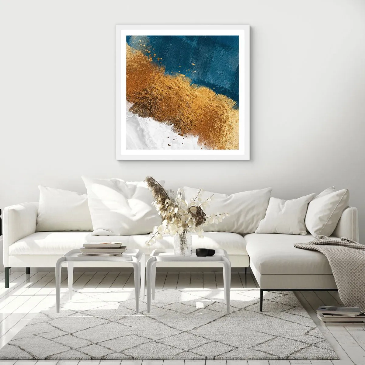 Poster în ramă albă - Culorile verii - 60x60 cm
