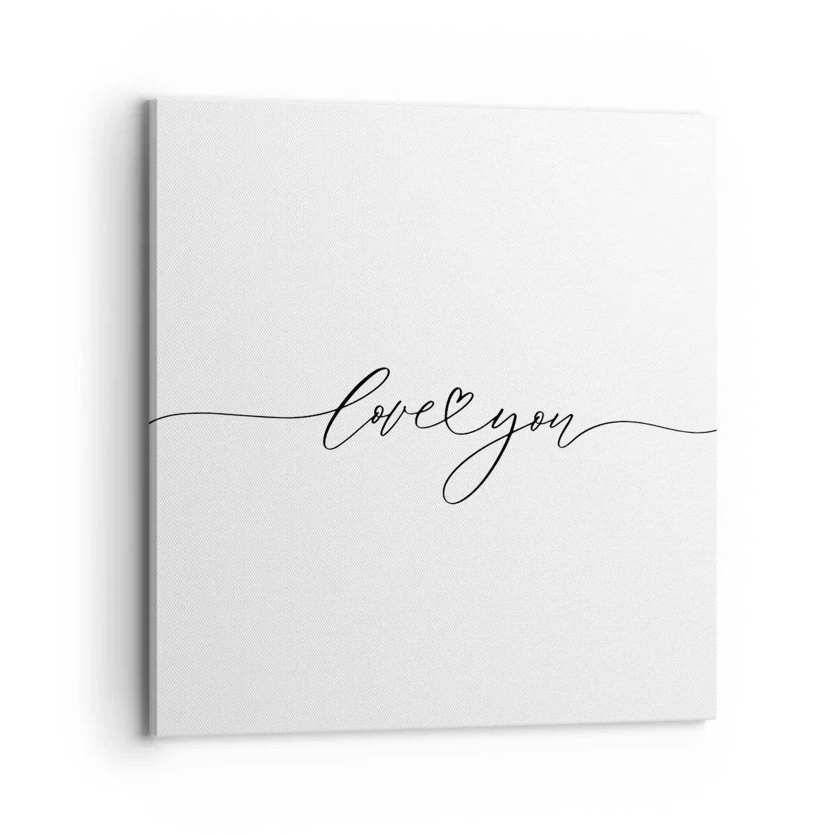 Tablou pe pânză - Negru pe alb - 70x70 cm